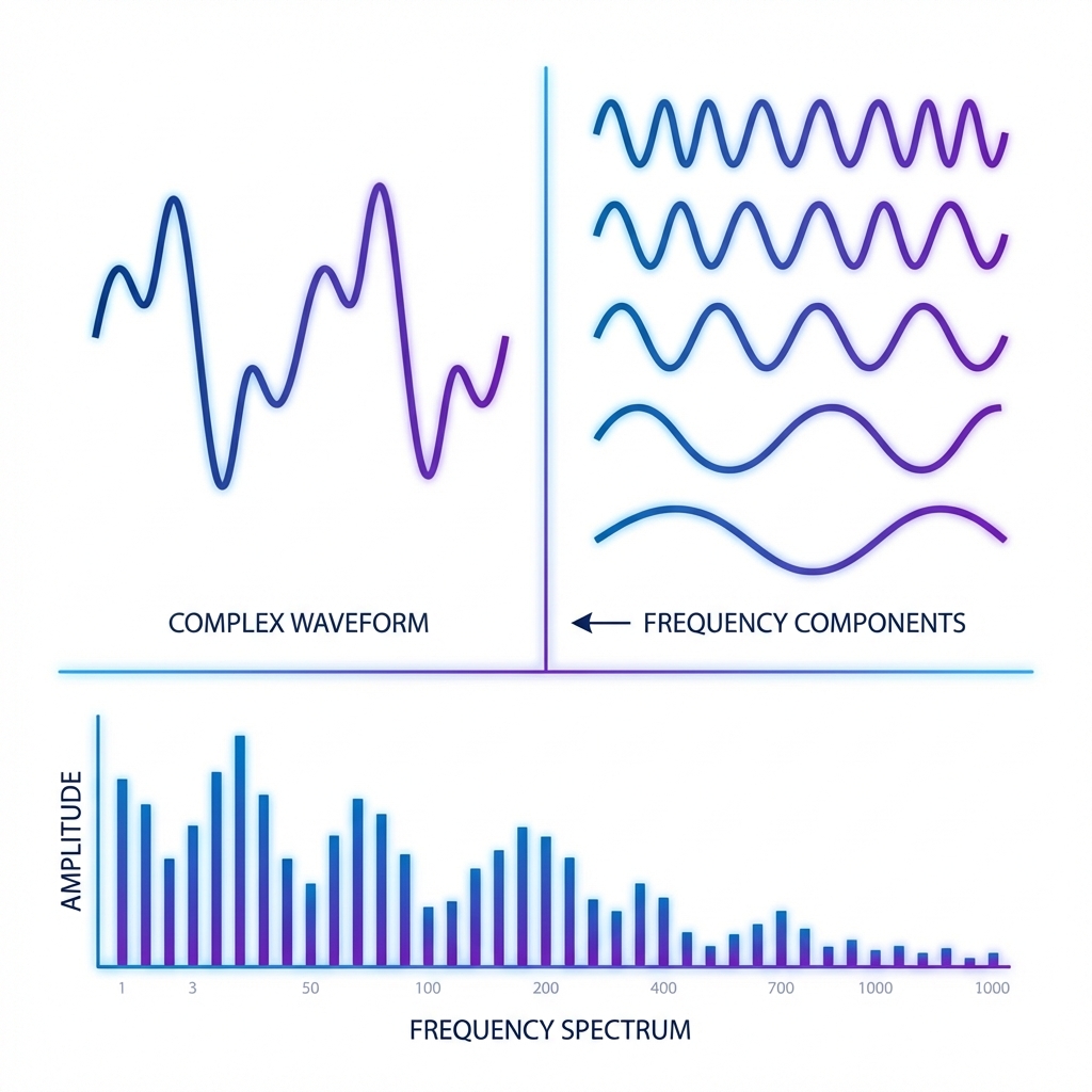 Sound wave decomposition into frequency components